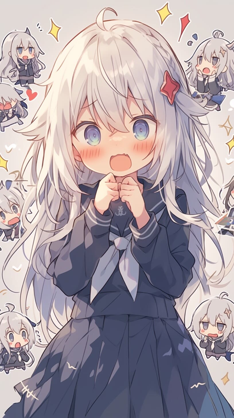 图片[9]-小萝莉叠叠乐，好看的壁纸谁能不爱-大白创意网络